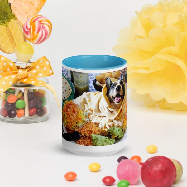 Bow Wow Burrito Mug with Color Inside - Image 9