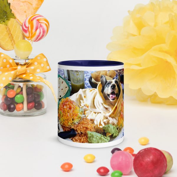 Bow Wow Burrito Mug with Color Inside - Image 3