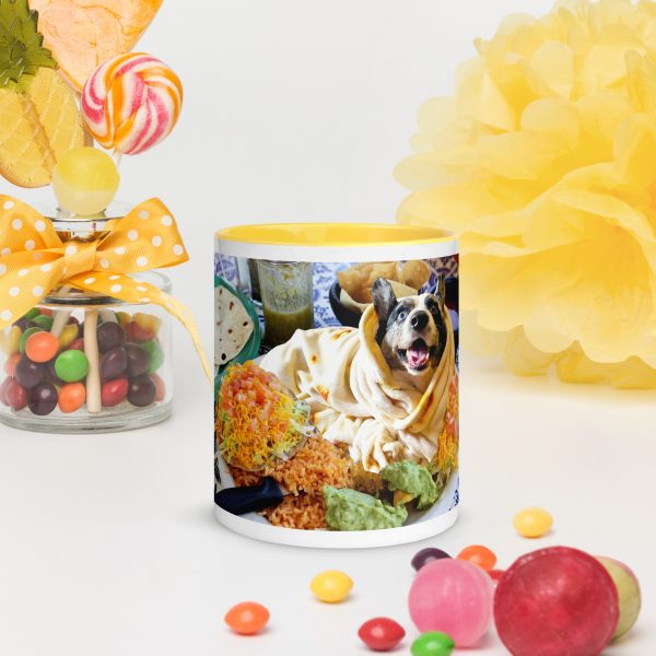 Bow Wow Burrito Mug with Color Inside - Image 12